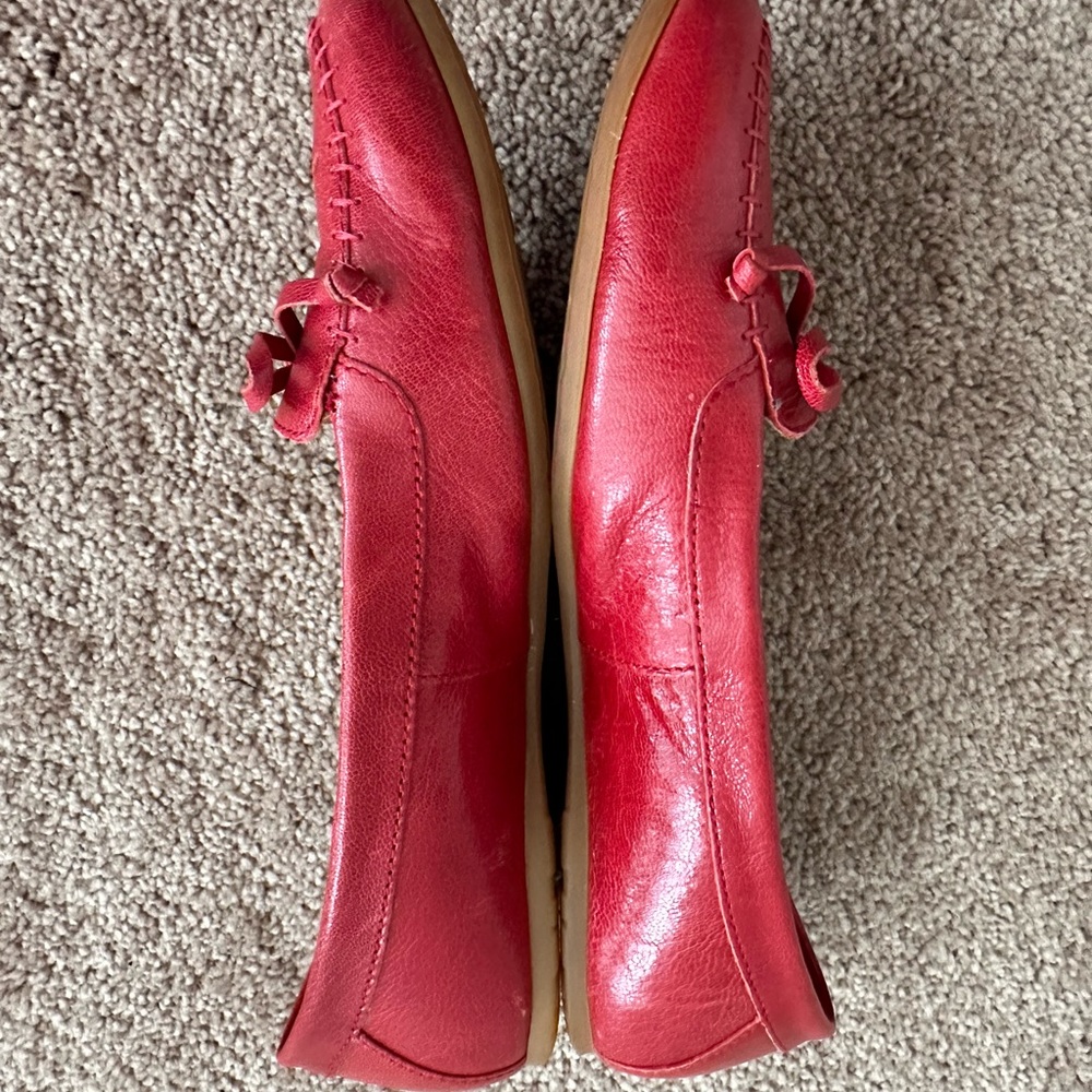 Born Red Leather Flats - Size 9/40.5 - Picture 3 of 7